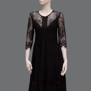 Abito Donna Nero Pizzo M - 1 Pezzo