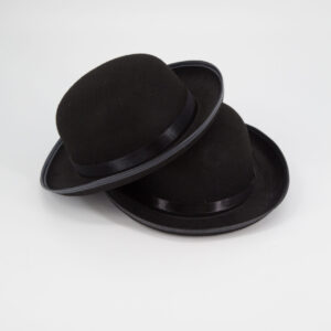 Cappello Nero Bombetta - 2 Pezzi