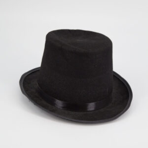 Cappello Nero Cilindro Feltro - 1 Pezzo