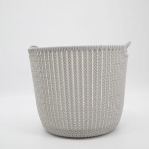 Cesta Bucato In Plastica Grigio L39xH32xD30cm-1-pezzo
