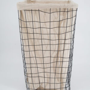 Cesto Portabiancheria in Metallo D30xH64cm - 1 Pezzo