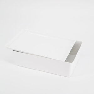 Contenitore In Plastica Bianco - 3 Pezzi