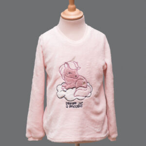 Felpa Rosa Unicorno Bimbo 5-6 Poli