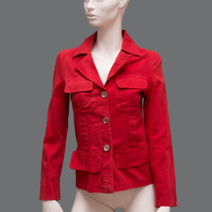 Giacca Jeans Rossa Donna S Cotone - 1 Pezzo