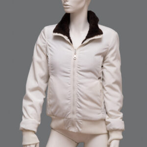 Giubbotto Bianco con Pelliccia  Donna S - 1 Pezzo
