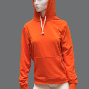 Felpa Arancione con Cappuccio Donna  L - 1 Pezzo