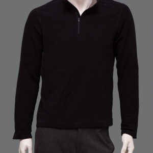 Maglione Nero Zip Uomo L Pile - 1 Pezzo