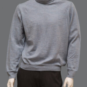 Maglione Grigio Dolcevita Uomo L Lana - 1 Pezzo