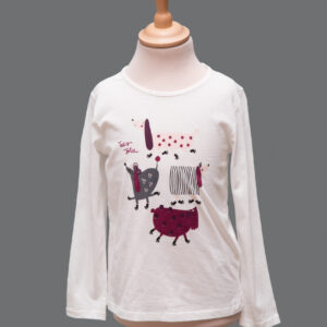 Maglietta Bianca Fantasia Bimbo 6-7 Anni  Cotone - 1 Pezzo
