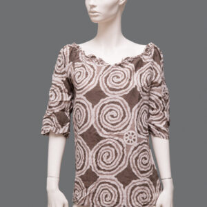 Maglietta Marrone e Beige Donna M Cotone - 1 Pezzo