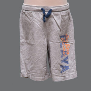 Pantaloncini Grigi Scritta Bimbo 8-9 Anni Cotone - 1 Paio