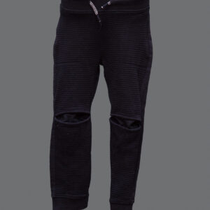Pantaloni Neri Costine Bimbo 5-6 Anni Cotone - 1 Paio