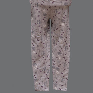 Pantaloni Grigi Fantasia Gatti Bimbo 4-5 Anni Cotone - 1 Paio
