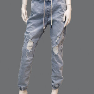 Pantaloni Azzurri Donna L Cotone - 1 Paio