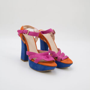 Sandali con Tacco Multicolore Donna 40IT - 1 Paio