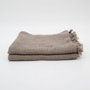 Asciugamani Khaki con Frange - 5 Pezzi