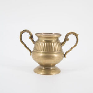 Vaso Oro Rilievo Rigato H9,D7cm - 1 Pezzo