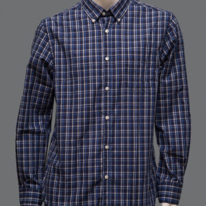Camicia Fantasia Quadri Blu L Uomo Cotone - 1 Pezzo