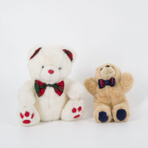 Peluche Orso Bianco e Marrone H19-26cm - 2 Pezzi