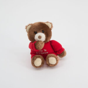 Peluche Orso Marrone e Rosso - 1 Pezzo