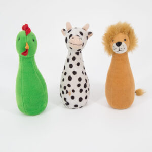 Birilli Animali Multicolore - 3 Pezzi