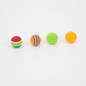 Palline Multicolore a Righe - 4 Pezzi