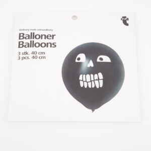 Palloncino Nero Teschio - 3 Pezzi