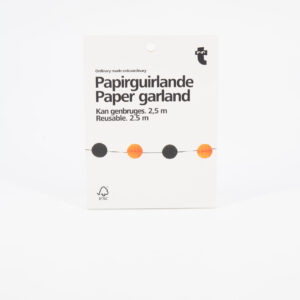 Ghirlanda di Carta Arancione e Nero - 1 Pezzo