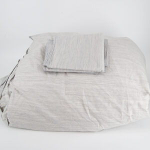 Set Matrimoniale Piumone e Federa e Lenzuolo Grigio - 3 Pezzi