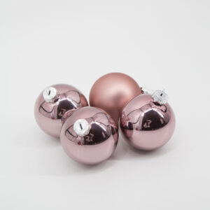 Palline di Natale Rosa Medie - 5 Pezzi