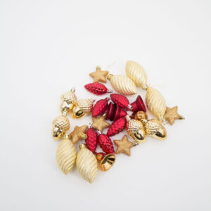 Decorazioni Albero di Natale Oro e Rossa - 1 Pezzo