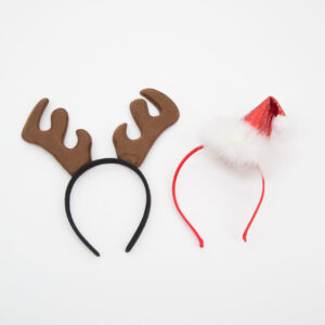 Cerchietti Renna e Cappello di Natale - 2 Pezzi