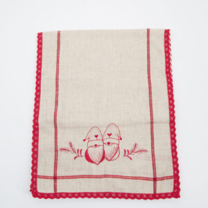Tovaglia Natalizia Beige e Rosso - 1 Pezzo