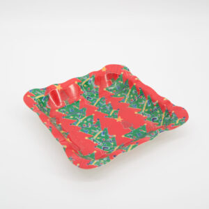 Vassoio Natalizio Rosso e Verde L28xH5cm - 1 Pezzi