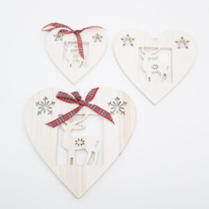 Decorazione Natalizia Cuore Bianco - 1 Pezzo