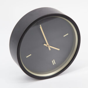 Orologio da Parete Nero Oro D26cm - 1 Pezzo