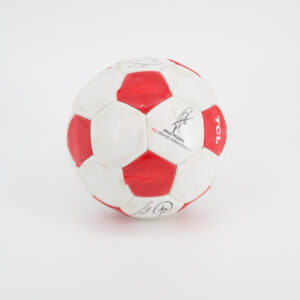 Pallone Calcio Bianco e Rosso - 1 Pezzo