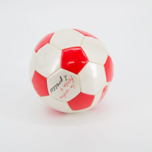 Pallone Calcio Bianco e Rosso - 1 Pezzo