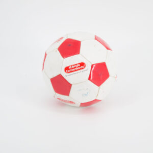 Pallone Calcio Bianco e Rosso - 1 Pezzo