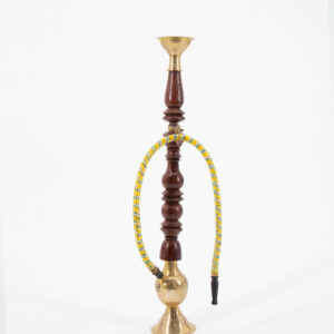 Narghilè Oro/Legno L7xH42cm - 1 Pezzo