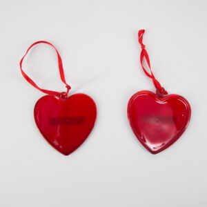 Cuoricini di Vetro Rosso - 2 Pezzi