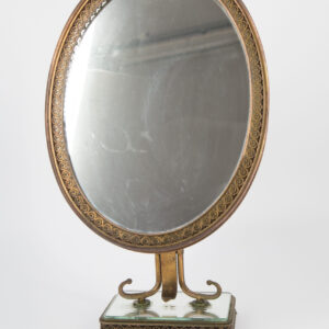Specchio Ovale In Ottone H47cm - 1 Pezzo