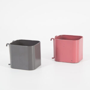 Porta Penne Grigio E Rosa - 2 Pezzi