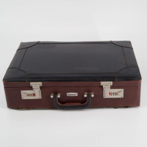 Valigia In Pelle Marrone/Nera L44,5xH32cm - 1 Pezzo