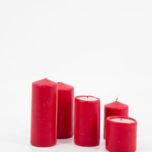 Candele Rosse H7-14cm - 5 Pezzi