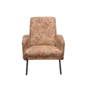Poltrona Fantasia Floreale Beige L60xH90xP80cm - 1 Pezzo