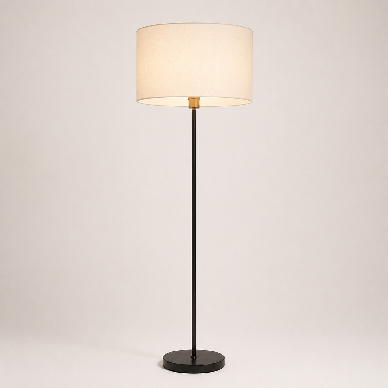 Lampada da Terra Moderna con Paralume in Tessuto - immagine 2