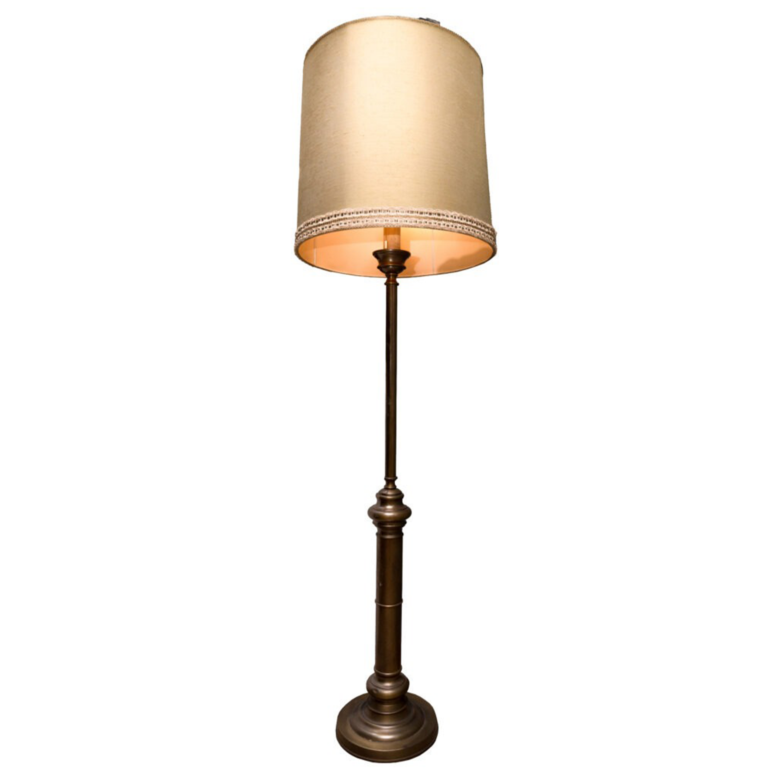 Lampada da Terra Classica con Paralume in Tessuto - immagine 2