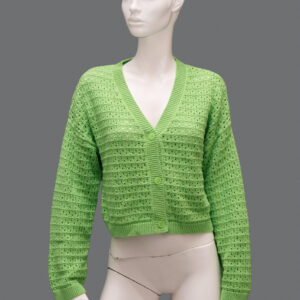 Cardigan Verde Donna S Cotone - 1 Pezzo