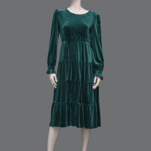Abito Verde Lungo Donna L - 1 Pezzo